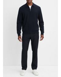 Vince - Plush Cashmere Quarter-zip Sweater, Blue, Size Xl - Lyst