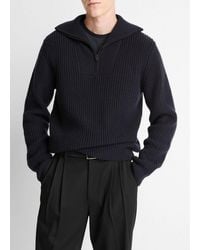 Vince - Heirloom Shaker Wool-Cashmere Quarter-Zip Sweater - Lyst