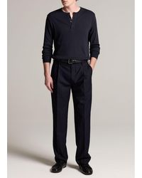 Vince - Owen Athletic Twill Pleated Trouser - Lyst