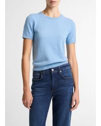Vince - Wool & Cashmere-Blend Short-Sleeve Sweater - Lyst