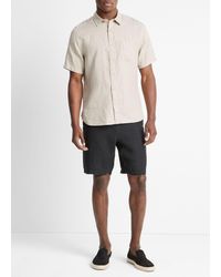 Vince - Linen Short-sleeve Shirt, Beige, Size Xxl - Lyst