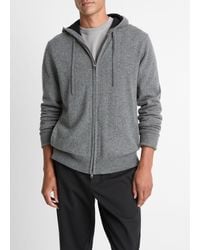 Vince - Cashmere Zip-Front Hoodie - Lyst