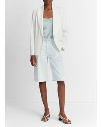 Vince - Linen-Blend Single-Breasted Blazer, Off - Lyst