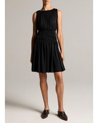 Vince - Matte Jersey Gathered-Tier Sleeveless Dress - Lyst