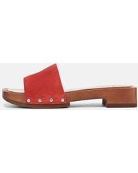 Vince - Barbara Leather Slide Sandal - Lyst