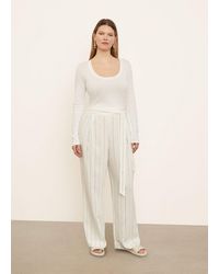 Vince - Soft Stripe Belted Pull-on Pant - Lyst
