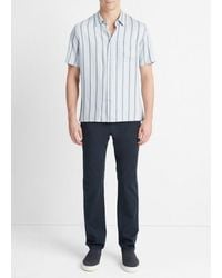 Vince - Pacifica Stripe Short-sleeve Shirt, Blue, Size Xs - Lyst