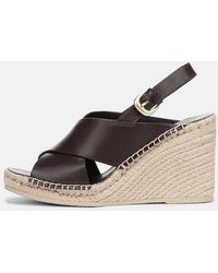 Vince - Georgia Leather Espadrille Wedge Sandals - Lyst