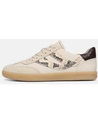 Vince - Oasis Snake-Embossed Leather & Suede Sneaker - Lyst