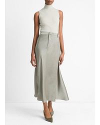 Vince - Satin A-Line Trouser Skirt - Lyst