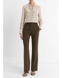 Vince - Textured Plaid Italian Viscose Button-Front Shirt - Lyst