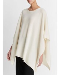 Vince - Reverse-jersey Cashmere Boat-neck Poncho, Optic White - Lyst