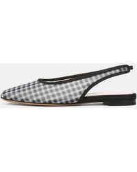 Vince - Daphne Gingham Slingback Flat - Lyst