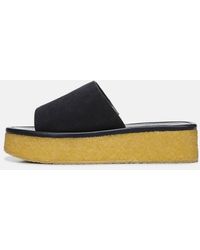 Vince Palley Suede Flatform Sandals in Brown | Lyst