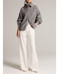 Vince - Mid-Rise Washed Cotton Twill Wide-Leg Pant - Lyst