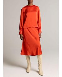 Vince - Matte Satin Slip Skirt - Lyst