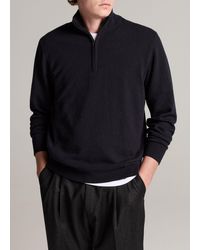 Vince - Plush Cashmere Quarter-Zip Sweater - Lyst