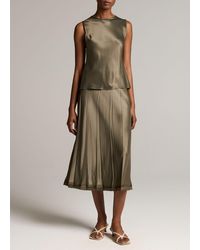 Vince - Raw-Edge Satin Skirt - Lyst