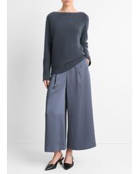 Vince - Bouclé Wool-Blend Raglan Boat-Neck Sweater - Lyst