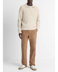Vince - Plush Cashmere Thermal Johnny-Collar Sweater - Lyst
