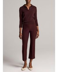 Vince - Niki Mid-Rise Pintuck Crop Flare Pant - Lyst