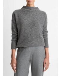 Vince - Donegal Cashmere Funnel-Neck Sweater - Lyst