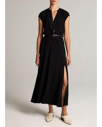 Vince - Studded Matte Jersey Cap-Sleeve Dress - Lyst