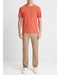 Vince - Garment Dye Short-sleeve Crew Neck T-shirt, Red, Size S - Lyst