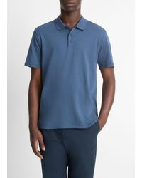 Vince - Pima Cotton Short-Sleeve Polo Shirt - Lyst