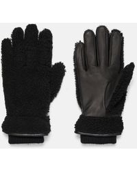Vince - Shearling And Leather Glove, Black, Size M - Lyst