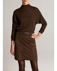 Vince - Wool-Blend Relaxed Funnel-Neck Top - Lyst