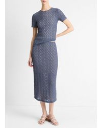 Vince - Floral Smocked Skirt - Lyst