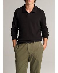 Vince - Macro-Rib Cotton Johnny-Collar Shirt - Lyst