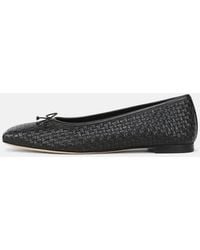 Vince - Darla Woven Leather Ballet Flat - Lyst