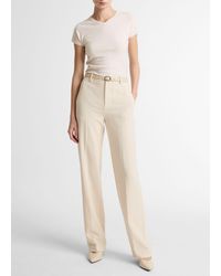 Vince - Elsa High-Rise Crepe Straight-Leg Trouser - Lyst