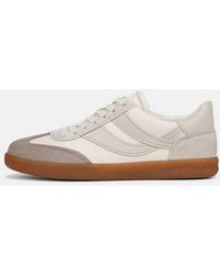 Vince - Oasis Leather And Suede Sneaker, White Foam/horchata/hazelstone, Size 9 - Lyst