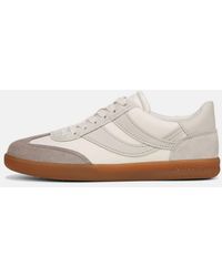 Vince - Oasis Leather And Suede Sneaker, White Foam/horchata/hazelstone, Size 9 - Lyst
