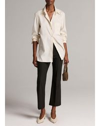 Vince - Niki Mid-Rise Pintuck Crop Flare Pant - Lyst