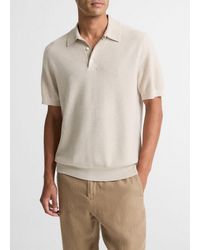 Vince - Geo-Jacquard Wool-Blend Blend Polo Sweater - Lyst