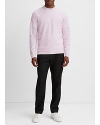 Vince - Plush Cashmere Crew Neck Sweater, Purple, Size S - Lyst