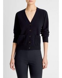 Vince - Wool & Cashmere-Blend Pocket V-Neck Cardigan - Lyst