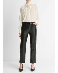 Vince - Leather Straight-Leg Trouser - Lyst