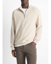 Vince - Geo-Jacquard Wool-Blend Quarter-Zip Sweater - Lyst