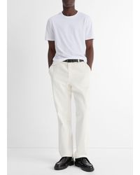 Vince - Pima Cotton Crew Neck T-shirt, Optic White, Size L - Lyst