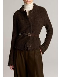 Vince - Donegal Plush Cashmere Shrunken Cardigan - Lyst