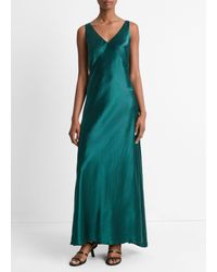 Vince - V-Neck Maxi Slip Dress - Lyst