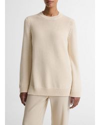 Vince - Italian Cotton-Blend Tunic Sweater - Lyst