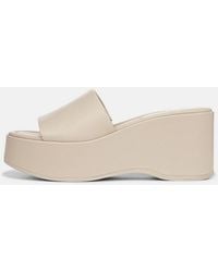 Vince - Polina Leather Platform Sandal, Moonlight, Size 7 - Lyst