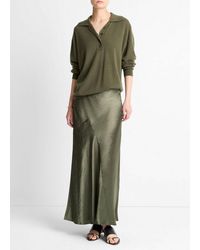 Vince - Paneled Satin Bias Skirt - Lyst