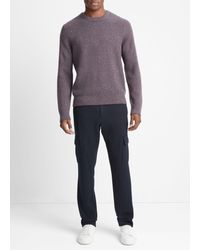 Vince - Plush Cashmere Thermal Sweater, Purple, Size L - Lyst